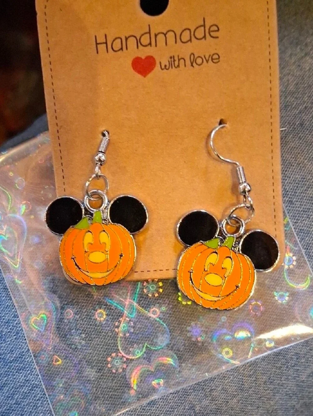 $8 Each Or Bundle 5/$20 Handmade Kids Pumpkin Mouse Halloween Earrings